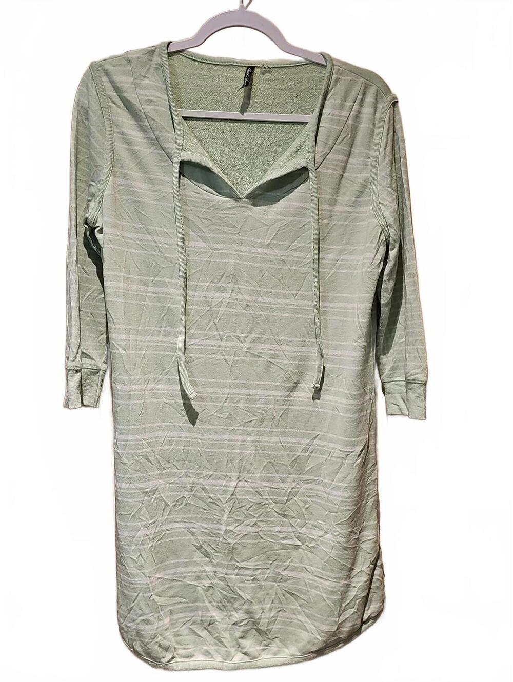 North River Outfitters Dress Medium Lime Green Stripe  Comfort Loungewear NWT